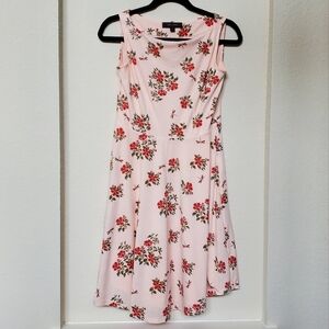 Zink London Peach Color Floral Dress Size S